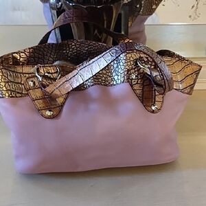 Falor Pink and Gold Women's Bag